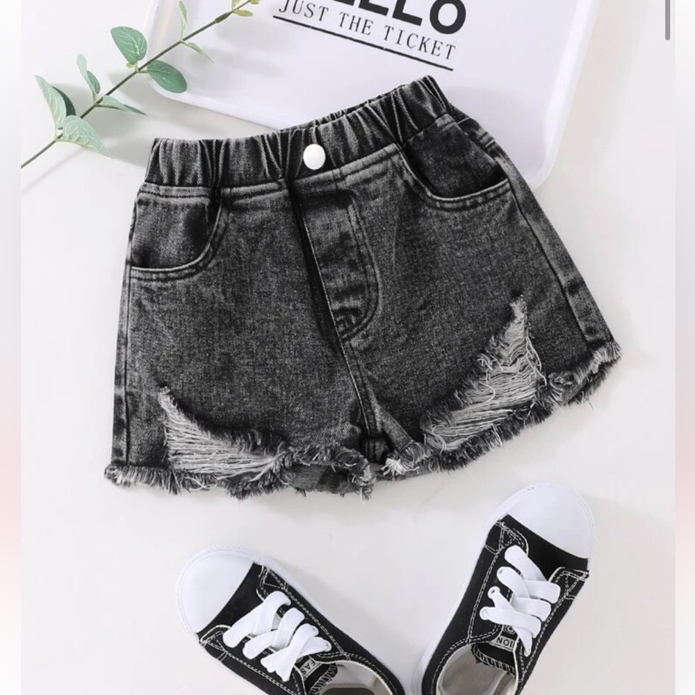 Black Jean shorts